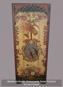 Maitland-Smith-Chinoiserie-Style-Painted-Screen-Panel