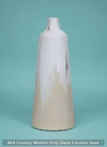 Mid-Century-Modern-Drip-Glaze-Ceramic-Vase-second-image
