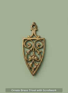 Ornate-Brass-Trivet-with-Scrollwork