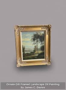 Ornate-Gilt-Framed-Landscape-Oil-Painting-by-James-C.-Davies