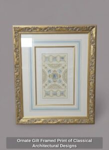 Ornate-Gilt-Framed-Print-of-Classical-Architectural-Designs