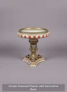 Ornate-Pedestal-Planter-with-Decorative-Base