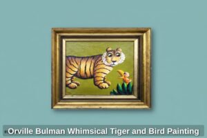 Orville-Bulman-Whimsical-Tiger-and-Bird-Painting-second-image