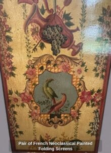 Pair-of-French-Neoclassical-Painted-Folding-Screens-third-image