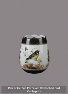 Pair-of-Herend-Porcelain-Rothschild-Bird-Cachepots
