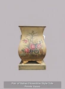 Pair-of-Italian-Florentine-Style-Tole-Peinte-Vases