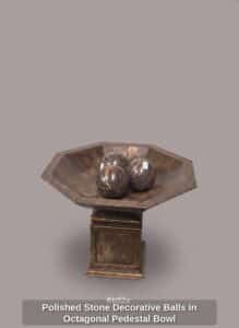 Polished-Stone-Decorative-Balls-in-Octagonal-Pedestal-Bowl