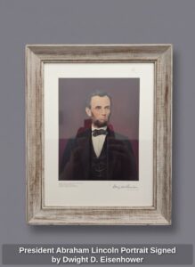 President-Abraham-Lincoln-Portrait-Signed-by-Dwight-D.-Eisenhower