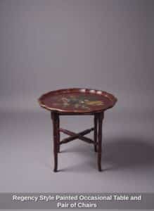 Regency-Style-Painted-Occasional-Table-and-Pair-of-Chairs