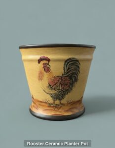 Rooster-Ceramic-Planter-Pot-second-image
