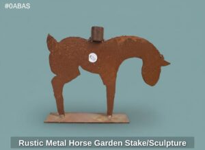 Rustic-Metal-Horse-Garden-Stake-or-Sculpture-second-image