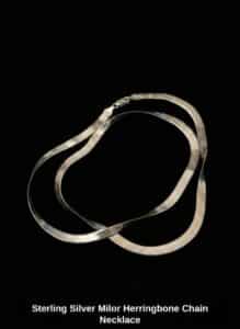 Sterling-Silver-Milor-Herringbone-Chain-Necklace-1