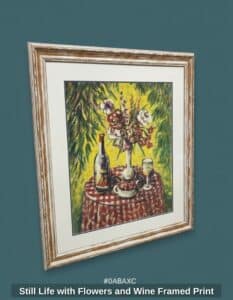 Still-Life-with-Flowers-and-Wine-Framed-Print-second-image