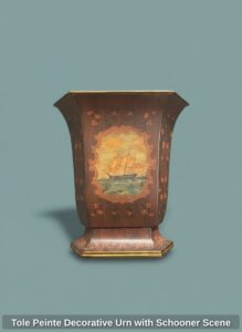 Tole-Peinte-Decorative-Urn-with-Schooner-Scene-second-image