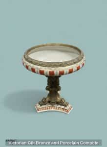 Victorian-Gilt-Bronze-and-Porcelain-Compote-second-image