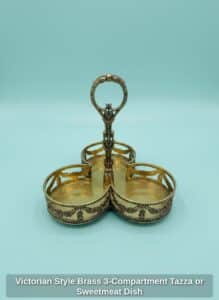 Victorian-Style-Brass-Compartment-Tazza-or-Sweetmeat-Dish-second-image