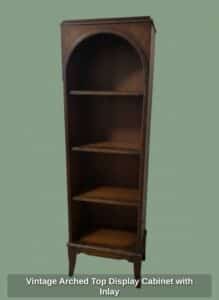 Vintage-Arched-Top-Display-Cabinet-with-Inlay