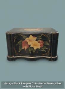 Vintage-Black-Lacquer-Chinoiserie-Jewelry-Box-with-Floral-Motif-second-image