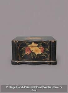 Vintage-Hand-Painted-Floral-Bombe-Jewelry-Box