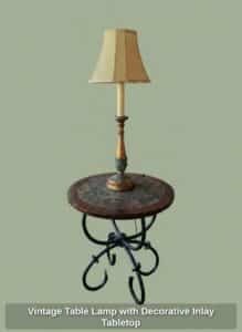 Vintage-Table-Lamp-with-Decorative-Inlay-Tabletop-2