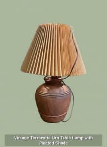Vintage-Terracotta-Urn-Table-Lamp-with-Pleated-Shade-2