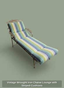 Vintage-Wrought-Iron-Chaise-Lounge-with-Striped-Cushions