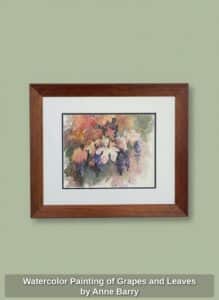 Watercolor-Painting-of-Grapes-and-Leaves-by-Anne-Barry-2