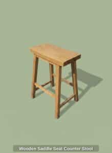 Wooden-Saddle-Seat-Counter-Stool-2