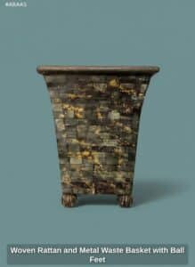 Woven-Rattan-and-Metal-Waste-Basket-with-Ball-Feet-second-image