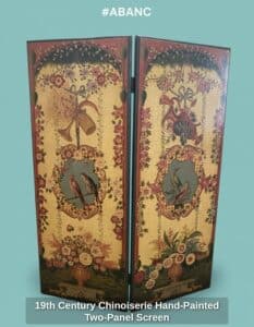 th-Century-Chinoiserie-Hand-Painted-Two-Panel-Screen-second-image