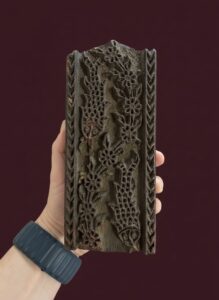 Antique-Indian-Wood-Textile-Printing-Block-Floral-and-Vine-Motif