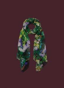 Artist-Designed-Floral-Silk-Scarf-second-image