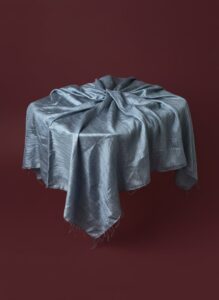 Blue-Silk-Dupioni-Fabric-with-Slubs-and-Fringe