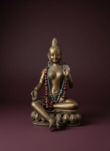 Bronze-Tara-Statue-with-Prayer-Beads-1