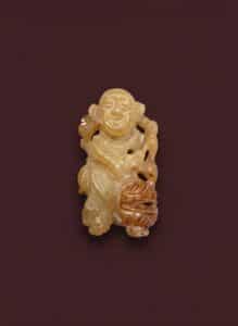Carved-Jadeite-Laughing-Buddha-Pendant