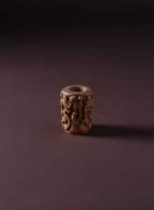 Carved-Wood-Netsuke-and-Pendant-Set-with-Jade-Pendant-1