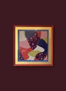 Framed-Japanese-Fabric-Art-Panel-with-Rabbits-B