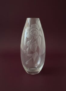 Frosted-Rose-Crystal-Vase-Mikasa