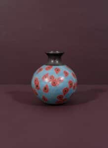 Hand-Painted-Ceramic-Vase-with-Peacock-Feather-Motif-1