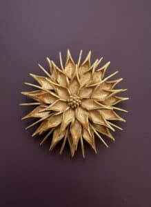 Hattie-Carnegie-Gold-Tone-Starburst-Brooch