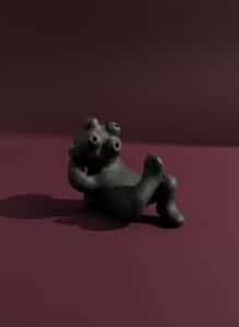 Santa-Clara-Pueblo-Blackware-Mudhead-Figurine