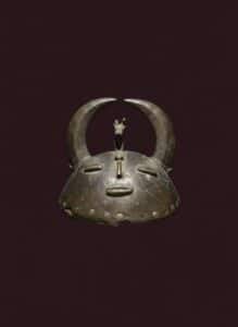 Senufo-Bronze-Helmet-Mask-with-Figure-1