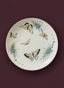 Thomas-Sevres-Bavaria-Porcelain-Plate-with-Butterfly-Motif