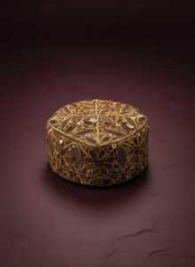 Turkmen-Tekke-Tribe-Embroidered-Caps-and-Egyptian-Papyrus-Art-1