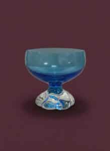 Vintage-Blue-Art-Glass-Footed-Bowl-seda-Style-second-image