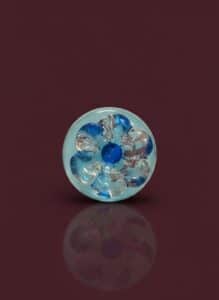 Vintage-Blue-Art-Glass-Footed-Bowl-seda-Style-third-image