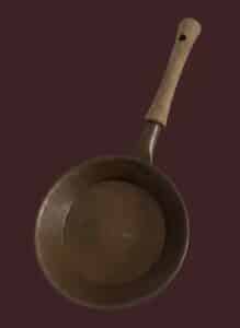 Vintage-Hammered-Copper-Pan-with-Wooden-Handle
