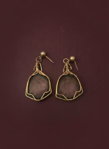 Wire-Wrapped-Purple-Glass-Earrings-second-image