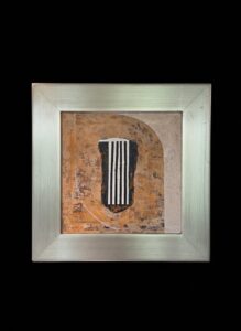 Abstract-Mixed-Media-Painting-with-Geometric-Motif