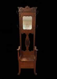 Antique-Tiger-Oak-Hall-Tree-with-Mirror-and-Bench-1